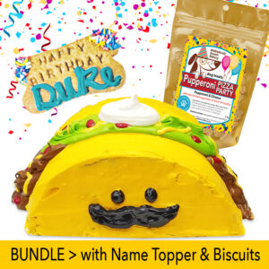 taco dog party cake design